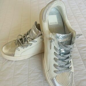 Dolce Vita Metallic Silver Zina Sneakers